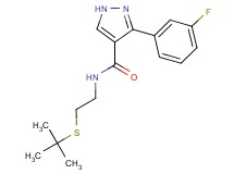 N-[2-(tert-butylthio)ethyl]-3-(3-fluorophenyl)-1H-pyrazole-4-carboxamide