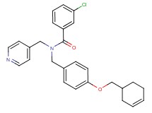 3-chloro-N-[4-(3-cyclohexen-1-ylmethoxy)benzyl]-N-(4-pyridinylmethyl)benzamide