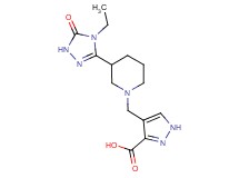 4-{[3-(4-ethyl-5-oxo-4,5-dihydro-1H-1,2,4-triazol-3-yl)piperidin-1-yl]methyl}-1H-pyrazole-3-carboxylic acid