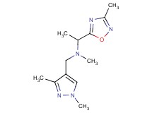 N-[(1,3-dimethyl-1H-pyrazol-4-yl)methyl]-N-methyl-1-(3-methyl-1,2,4-oxadiazol-5-yl)ethanamine