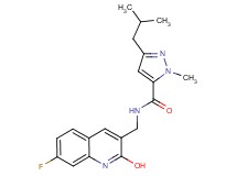 N-[(7-fluoro-2-hydroxy-3-quinolinyl)methyl]-3-isobutyl-1-methyl-1H-pyrazole-5-carboxamide
