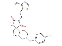 5-[1-(4-chlorobenzyl)-4-piperidinyl]-5-ethyl-3-[2-(4-methyl-1,3-thiazol-5-yl)ethyl]-2,4-imidazolidinedione