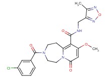3-(3-chlorobenzoyl)-9-methoxy-N-[(4-methyl-1,2,5-oxadiazol-3-yl)methyl]-7-oxo-1,2,3,4,5,7-hexahydropyrido[1,2-d][1,4]diazepine-10-carboxamide