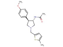 N-{(3S*,4R*)-4-(4-methoxyphenyl)-1-[(5-methyl-2-thienyl)methyl]pyrrolidin-3-yl}acetamide