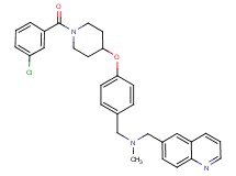(4-{[1-(3-chlorobenzoyl)-4-piperidinyl]oxy}benzyl)methyl(6-quinolinylmethyl)amine