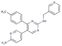 5-(6-aminopyridin-3-yl)-4-(4-methylphenyl)-N-(pyridin-3-ylmethyl)pyrimidin-2-amine