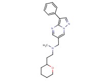 N-methyl-N-[(3-phenylpyrazolo[1,5-a]pyrimidin-6-yl)methyl]-2-(tetrahydro-2H-pyran-2-yl)ethanamine