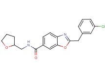 2-(3-chlorobenzyl)-N-(tetrahydro-2-furanylmethyl)-1,3-benzoxazole-6-carboxamide