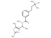 N-[1-(2,5-dimethyl-1,3-thiazol-4-yl)ethyl]-3-(3-hydroxy-3-methylbutyl)-N-methylbenzamide
