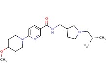 N-[(1-isobutyl-3-pyrrolidinyl)methyl]-6-(4-methoxy-1-piperidinyl)nicotinamide