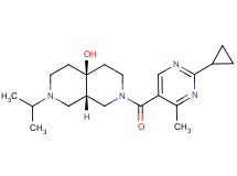 (4aS*,8aS*)-2-[(2-cyclopropyl-4-methylpyrimidin-5-yl)carbonyl]-7-isopropyloctahydro-2,7-naphthyridin-4a(2H)-ol