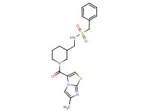 N-({1-[(6-methylimidazo[2,1-b][1,3]thiazol-3-yl)carbonyl]-3-piperidinyl}methyl)-1-phenylmethanesulfonamide
