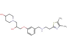 1-{3-[3-({[2-(4,5-dimethyl-1,3-thiazol-2-yl)ethyl]amino}methyl)phenoxy]-2-hydroxypropyl}-4-piperidinol