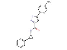 5-(4-methylphenyl)-N-[(1R*,2S*)-2-phenylcyclopropyl]-1H-pyrazole-3-carboxamide