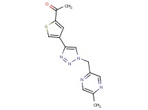 1-(4-{1-[(5-methylpyrazin-2-yl)methyl]-1H-1,2,3-triazol-4-yl}-2-thienyl)ethanone
