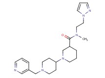 N-methyl-N-[2-(1H-pyrazol-1-yl)ethyl]-1'-(pyridin-3-ylmethyl)-1,4'-bipiperidine-3-carboxamide