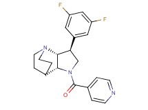 (2R*,3S*,6R*)-3-(3,5-difluorophenyl)-5-isonicotinoyl-1,5-diazatricyclo[5.2.2.0~2,6~]undecane