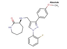 (3S)-3-({[1-(2-fluorophenyl)-3-(4-methoxyphenyl)-1H-pyrazol-4-yl]methyl}amino)-2-azepanone