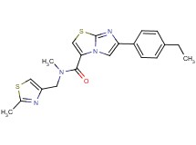 6-(4-ethylphenyl)-N-methyl-N-[(2-methyl-1,3-thiazol-4-yl)methyl]imidazo[2,1-b][1,3]thiazole-3-carboxamide