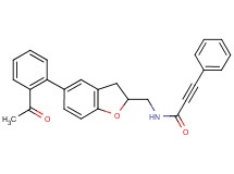 N-{[5-(2-acetylphenyl)-2,3-dihydro-1-benzofuran-2-yl]methyl}-3-phenyl-2-propynamide