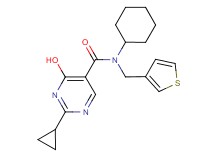 N-cyclohexyl-2-cyclopropyl-4-hydroxy-N-(3-thienylmethyl)pyrimidine-5-carboxamide