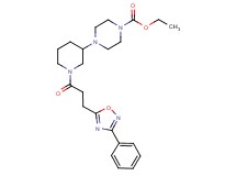ethyl 4-{1-[3-(3-phenyl-1,2,4-oxadiazol-5-yl)propanoyl]-3-piperidinyl}-1-piperazinecarboxylate