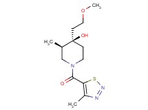 (3R*,4R*)-4-(2-methoxyethyl)-3-methyl-1-[(4-methyl-1,2,3-thiadiazol-5-yl)carbonyl]-4-piperidinol