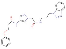 N-[1-(2-{[3-(1H-1,2,3-benzotriazol-1-yl)propyl]amino}-2-oxoethyl)-1H-pyrazol-4-yl]-3-phenoxypropanamide