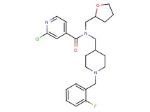2-chloro-N-{[1-(2-fluorobenzyl)-4-piperidinyl]methyl}-N-(tetrahydro-2-furanylmethyl)isonicotinamide