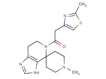 1'-methyl-5-[(2-methyl-1,3-thiazol-4-yl)acetyl]-3,5,6,7-tetrahydrospiro[imidazo[4,5-c]pyridine-4,4'-piperidine]