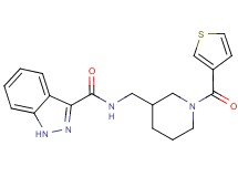 N-{[1-(3-thienylcarbonyl)piperidin-3-yl]methyl}-1H-indazole-3-carboxamide