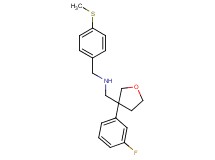 1-[3-(3-fluorophenyl)tetrahydro-3-furanyl]-N-[4-(methylthio)benzyl]methanamine