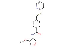 N-[(3S*,4R*)-4-methoxytetrahydrofuran-3-yl]-4-[(pyridin-2-ylthio)methyl]benzamide
