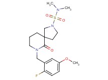 7-(2-fluoro-5-methoxybenzyl)-N,N-dimethyl-6-oxo-2,7-diazaspiro[4.5]decane-2-sulfonamide