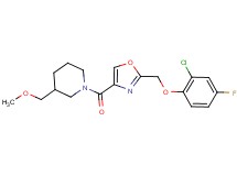 1-({2-[(2-chloro-4-fluorophenoxy)methyl]-1,3-oxazol-4-yl}carbonyl)-3-(methoxymethyl)piperidine