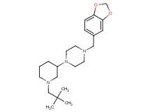 1-(1,3-benzodioxol-5-ylmethyl)-4-[1-(2,2-dimethylpropyl)-3-piperidinyl]piperazine