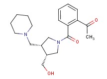 1-(2-{[(3R*,4R*)-3-(hydroxymethyl)-4-(piperidin-1-ylmethyl)pyrrolidin-1-yl]carbonyl}phenyl)ethanone