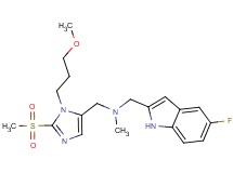 1-(5-fluoro-1H-indol-2-yl)-N-{[1-(3-methoxypropyl)-2-(methylsulfonyl)-1H-imidazol-5-yl]methyl}-N-methylmethanamine