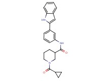 1-(cyclopropylcarbonyl)-N-[3-(1H-indol-2-yl)phenyl]-3-piperidinecarboxamide