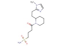 4-{2-[2-(1-methyl-1H-imidazol-2-yl)ethyl]-1-piperidinyl}-4-oxo-1-butanesulfonamide