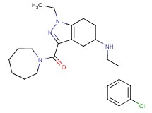 3-(1-azepanylcarbonyl)-N-[2-(3-chlorophenyl)ethyl]-1-ethyl-4,5,6,7-tetrahydro-1H-indazol-5-amine