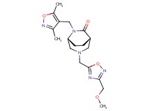 (1S*,5R*)-6-[(3,5-dimethyl-4-isoxazolyl)methyl]-3-{[3-(methoxymethyl)-1,2,4-oxadiazol-5-yl]methyl}-3,6-diazabicyclo[3.2.2]nonan-7-one