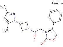 (4S)-3-{2-[3-(3,5-dimethyl-1H-pyrazol-1-yl)azetidin-1-yl]-2-oxoethyl}-4-phenyl-1,3-oxazolidin-2-one