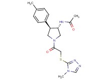 N-((3S*,4R*)-4-(4-methylphenyl)-1-{[(4-methyl-4H-1,2,4-triazol-3-yl)thio]acetyl}-3-pyrrolidinyl)acetamide