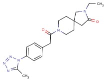 2-ethyl-8-{[4-(5-methyl-1H-tetrazol-1-yl)phenyl]acetyl}-2,8-diazaspiro[4.5]decan-3-one