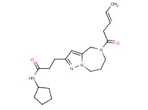 N-cyclopentyl-3-{5-[(3E)-3-pentenoyl]-5,6,7,8-tetrahydro-4H-pyrazolo[1,5-a][1,4]diazepin-2-yl}propanamide