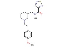 N-({1-[2-(4-methoxyphenyl)ethyl]-3-piperidinyl}methyl)-N-methyl-1,2,5-thiadiazole-3-carboxamide