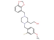 2-[4-(1,3-benzodioxol-4-ylmethyl)-1-(2-fluoro-4-methoxybenzyl)-2-piperazinyl]ethanol