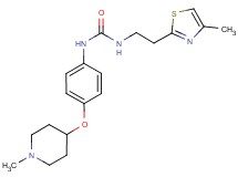 N-{4-[(1-methylpiperidin-4-yl)oxy]phenyl}-N'-[2-(4-methyl-1,3-thiazol-2-yl)ethyl]urea