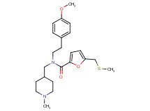N-[2-(4-methoxyphenyl)ethyl]-N-[(1-methyl-4-piperidinyl)methyl]-5-[(methylthio)methyl]-2-furamide